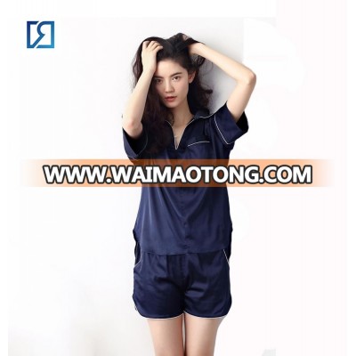 Satin Summer Women Ladies Short Paiama Set