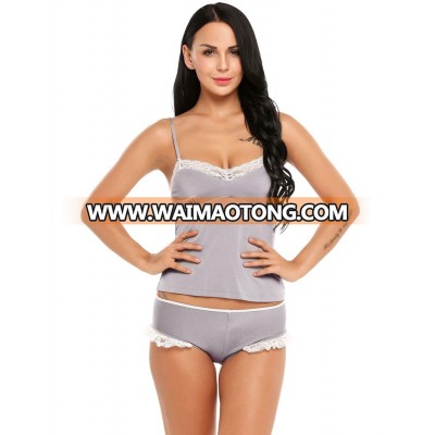 Sexy Short Nighty Sexy Bikini Pajamas Ladies Shoulder-strips Pajama Sets