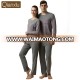 Wholesale Qianxiu top quality long-sleeve cotton casual couple pajamas