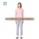 Comfortable Cotton Solid Color Long Sleeves Womens Pajama Set