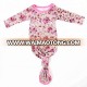 Wholesale Boutique Infant Toddler Clothing Long Sleeve Pure Organic Cotton Nightgowns Baby Spring Sleepwear