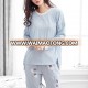 Wholesale Autumn Long sleeve lady cute cartoon Cotton Pajamas Sets